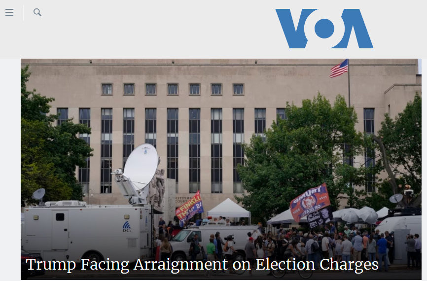 Voice of America Hours Late in Reporting on Trump Court Plea